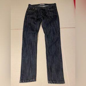 Exocet size 9 women’s sequined dark denim blue jeans